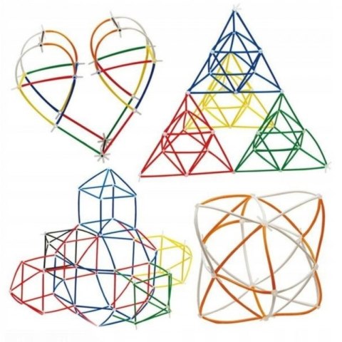 WOOPIE Klocki Konstrukcyjne Kolorowe Słomki 800 el.