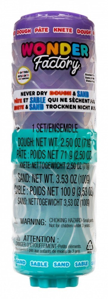 Masa plastyczna Wonder Factory Never Dry Dough fioletowy, turkusowy