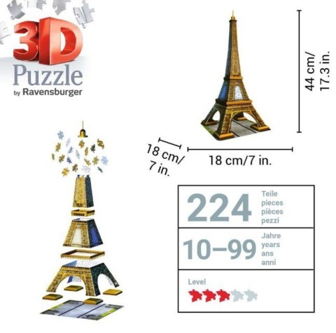 Puzzle 3D Wieża Eiffla