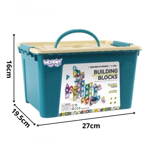 Klocki Magnetyczne Konstrukcyjne 3D Zestaw Edukacyjny Tor Kulkowy 126el.el.