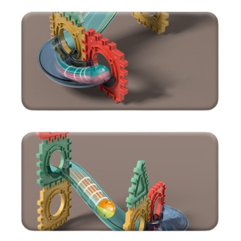 Klocki Magnetyczne Konstrukcyjne 3D Zestaw Edukacyjny Tor Kulkowy 68el.