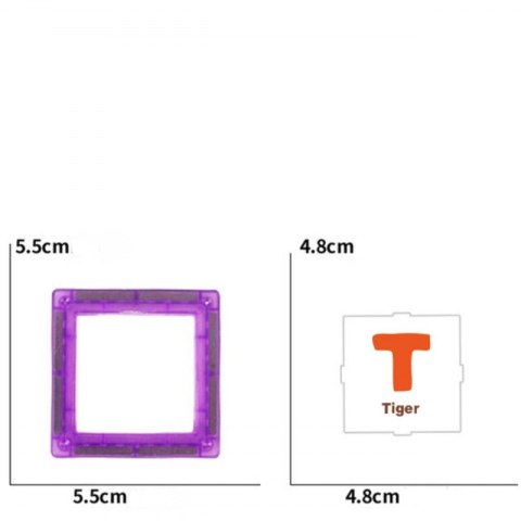 Przestrzenne Klocki Magnetyczne Nauka Liter 70 Elementów