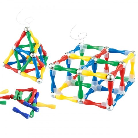 Klocki Magnetyczne Konstrukcyjne 3D 128 el.