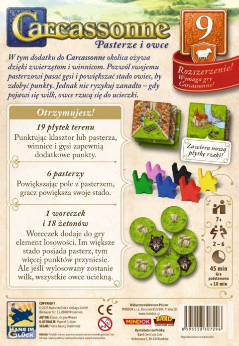 Gra Carcassonne 3 edycja 9. Pasterze i Owce