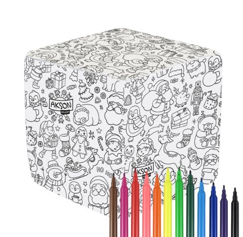 Kostka do kolorowania wersja świąteczna MIKOŁAJ Akson