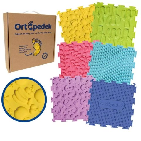 Maty ortopedyczne - mata podłogowa sensoryczna zestaw 6 elem. Baby Set Askato