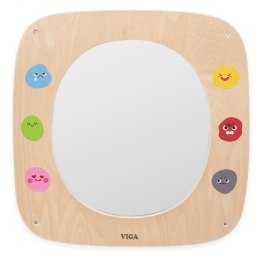 VIGA Drewniana Tablica z Lustrem i Emotkami