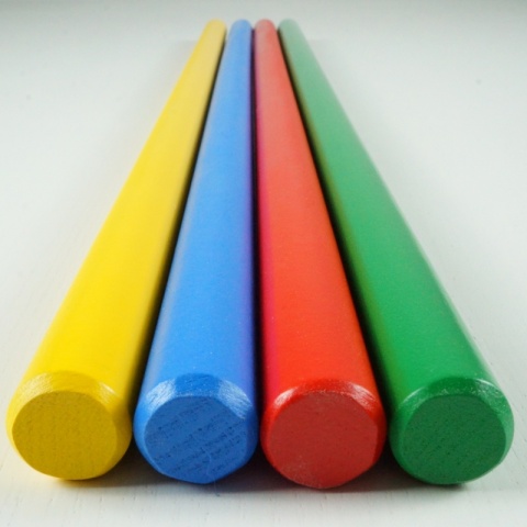 Komplet gimnastyczny, laski gimnastyczne 60 cm