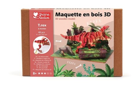 Makieta 3D z drewna, Tyranozaur