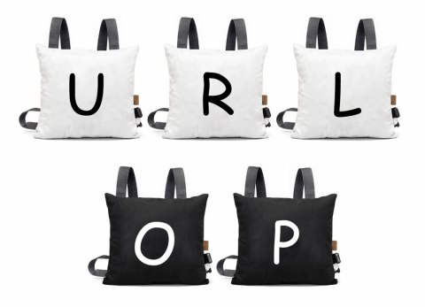 Gra słowna poduszki Literki zespołowa integracyjna zestaw 5 szt. Akson