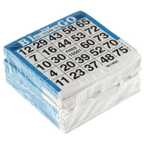 Bingo (akcesoria) - zestaw 20 bloczków (500 kart) Hot Games