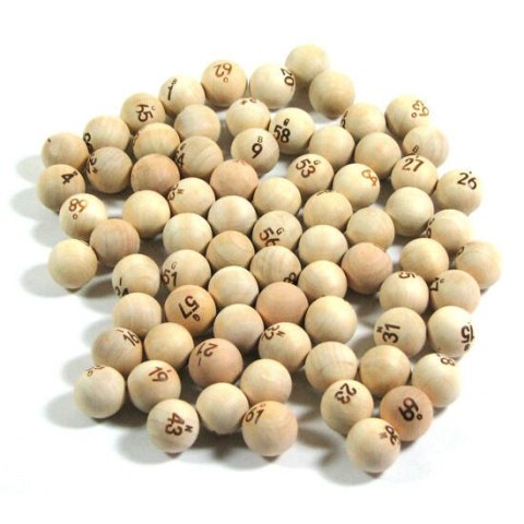 Bingo (akcesoria) - zestaw 75 piłeczek (24 mm) (HG) Hot Games
