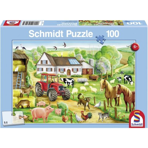 Puzzle 100 el. Wesołe gospodarstwo Schmidt - puzzle