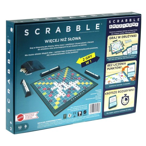 Scrabble klasyczne + Scrabble drużynowe (wersja polska) Mattel