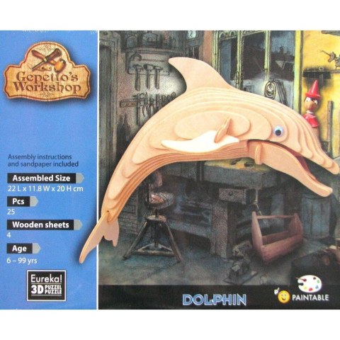 Łamigłówka drewniana Gepetto - Delfin (Dolphin) Eureka 3D