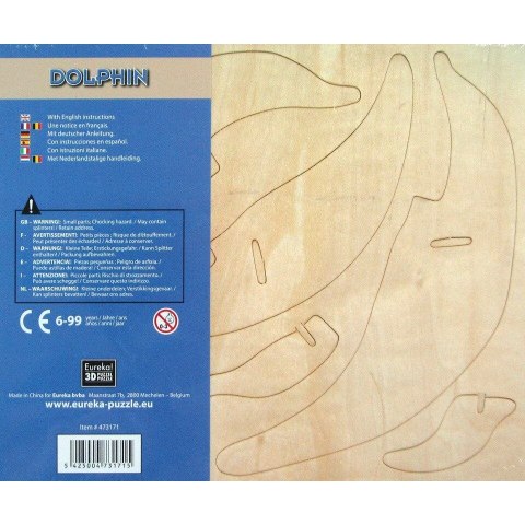 Łamigłówka drewniana Gepetto - Delfin (Dolphin) Eureka 3D