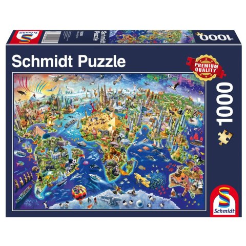 PQ Puzzle 1000 el. Odkrywanie świata Schmidt - puzzle
