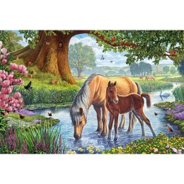 Puzzle 150 el. Konie przy strumieniu Schmidt - puzzle