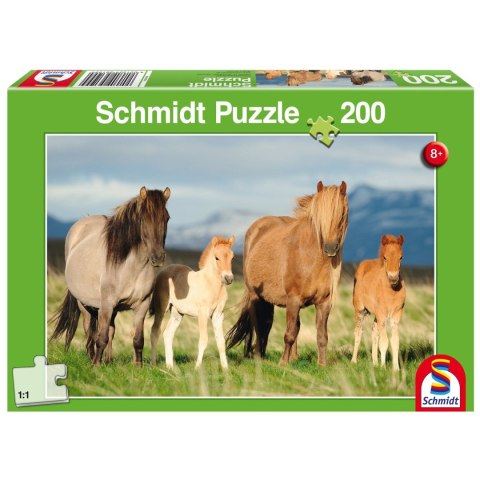 Puzzle 200 el. Konie - rodzinne zdjęcie Schmidt - puzzle