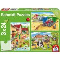 Puzzle 3 x 24 el. Praca na wsi Schmidt - puzzle