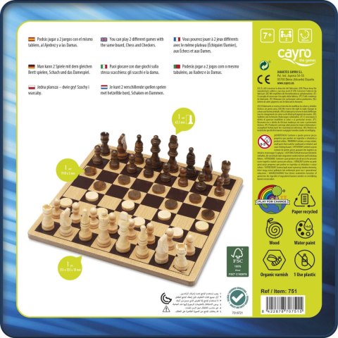 Szachy / Warcaby (w metalowej puszce) (751) Cayro