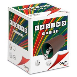 Zestaw do gry Casino: plastikowy kubek + kości oczkowe (073/1) Cayro