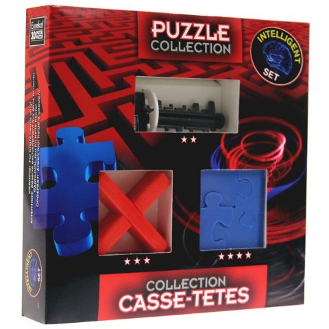 Łamigłówki INTELLIGENT (Key Maze, Square Jigsaw, Cross Puzzle) Eureka 3D