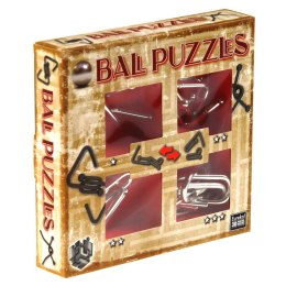 Łamigłówki metalowe 4 szt. BALL PUZZLES ZESTAW CZERWONY Eureka 3D