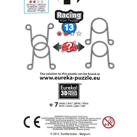 Łamigłówka druciana RACING nr 13 - poziom 2/4 Eureka 3D