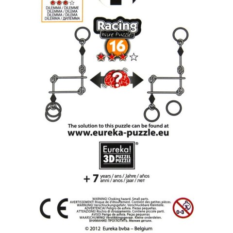 Łamigłówka druciana RACING nr 16 - poziom 3/4 Eureka 3D