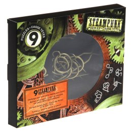 Łamigłówki metalowe 9 szt. STEAMPUNK ZESTAW CZERWONY Eureka 3D