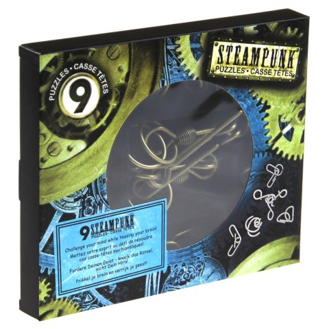 Łamigłówki metalowe 9 szt. STEAMPUNK ZESTAW NIEBIESKI Eureka 3D