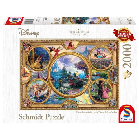 PQ Puzzle 2000 el. THOMAS KINKADE Bohaterowie bajek Disneya (Disney) Schmidt - puzzle