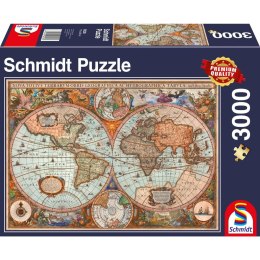 PQ Puzzle 3000 el. Starożytna mapa świata Schmidt - puzzle