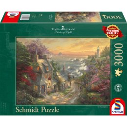 PQ Puzzle 3000 el. THOMAS KINKADE Wioska z latarnią morską w tle Schmidt - puzzle