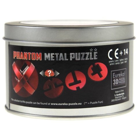 Łamigłówka metalowa w puszce - Phantom (czerwona) - poziom 2/4 Eureka 3D