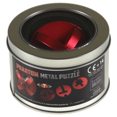 Łamigłówka metalowa w puszce - Phantom (czerwona) - poziom 2/4 Eureka 3D