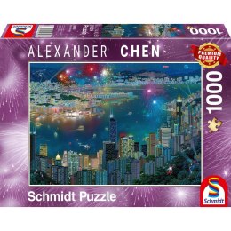 PQ Puzzle 1000 el. ALEXANDER CHEN Fajerwerki nad Hongkongiem / Chiny Schmidt - puzzle