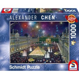 PQ Puzzle 1000 el. ALEXANDER CHEN Fajerwerki nad Luwrem / Paryż / Francja Schmidt - puzzle
