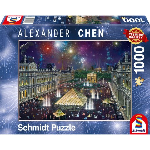 PQ Puzzle 1000 el. ALEXANDER CHEN Fajerwerki nad Luwrem / Paryż / Francja Schmidt - puzzle