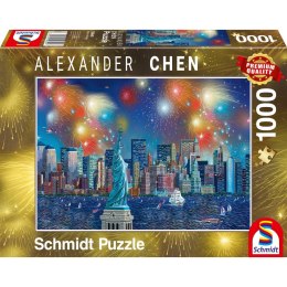 PQ Puzzle 1000 el. ALEXANDER CHEN Fajerwerki nad Statuą Wolności / Nowy Jork / USA Schmidt - puzzle