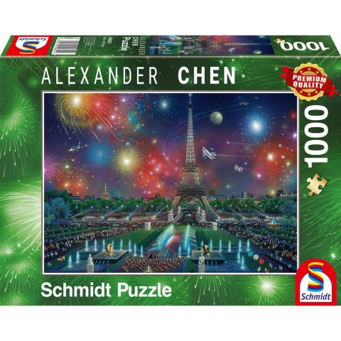 PQ Puzzle 1000 el. ALEXANDER CHEN Fajerwerki nad Wieżą Eiffla / Paryż / Francja Schmidt - puzzle