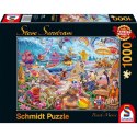 PQ Puzzle 1000 el. STEVE SUNDRAM Zwierzaki na plaży (Beach Mania) Schmidt - puzzle