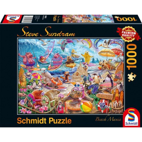 PQ Puzzle 1000 el. STEVE SUNDRAM Zwierzaki na plaży (Beach Mania) Schmidt - puzzle