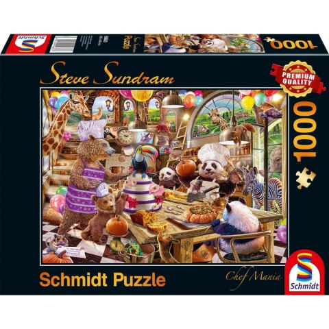 PQ Puzzle 1000 el. STEVE SUNDRAM Zwierzaki w kuchni (Chef Mania) Schmidt - puzzle