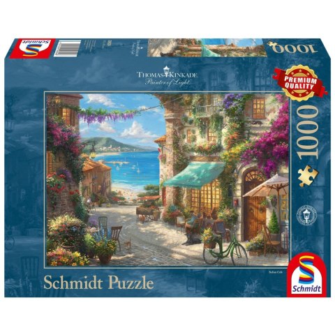 PQ Puzzle 1000 el. THOMAS KINKADE Kawiarenka na Włoskiej Riwierze Schmidt - puzzle