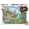 Puzzle 100 el. Zatoka piratów + flaga Schmidt - puzzle