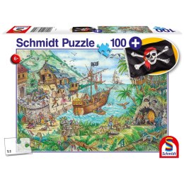 Puzzle 100 el. Zatoka piratów + flaga Schmidt - puzzle