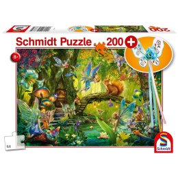 Puzzle 200 el. Leśne wróżki + różdżka Schmidt - puzzle