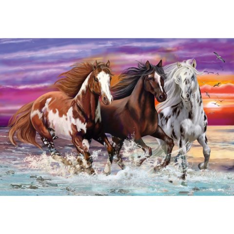 Puzzle 200 el. Trzy dzikie konie Schmidt - puzzle